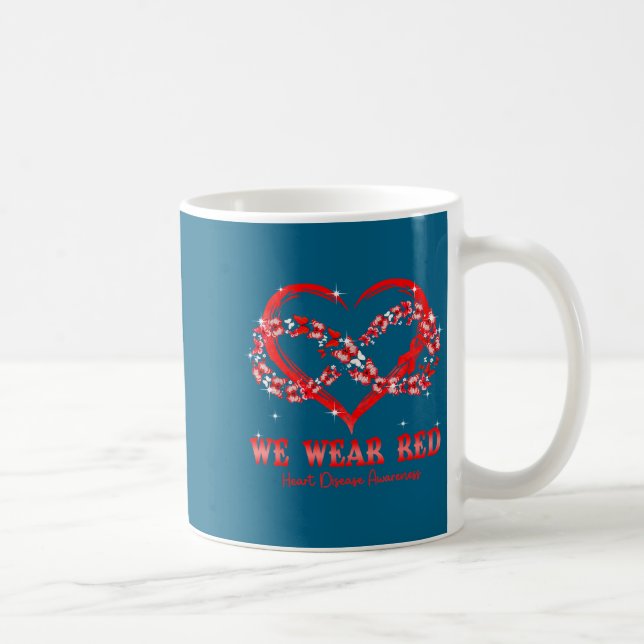 Mug We Wear Red Butterfly Heart Heart Disease Awarenes (Droite)