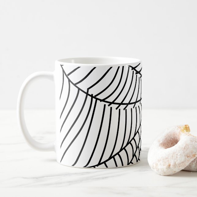 Mug Web Black and White Spider (Avec donut)