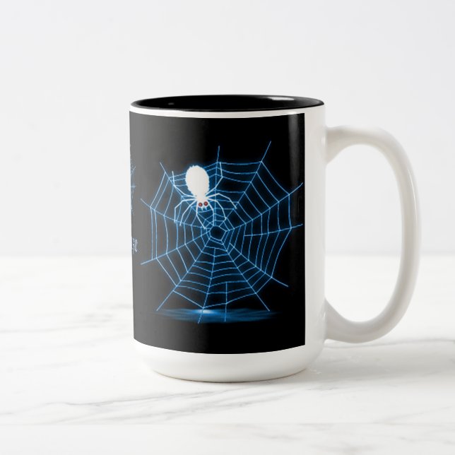 Mug Web Black & Blue Spider personnalisé (Droit)