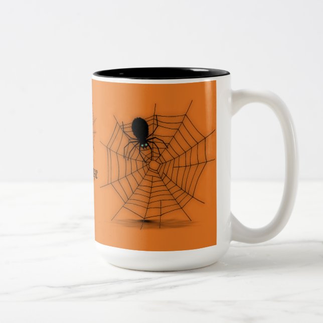 Mug Web Black & Orange Spider personnalisé (Droit)