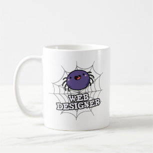 Mug Web Designer Funny Spider Pun