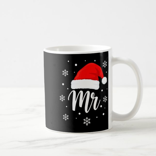 Mug Wedding Mr. Santa Hat, Mr. Christmas Snowflakes Fo (Droite)