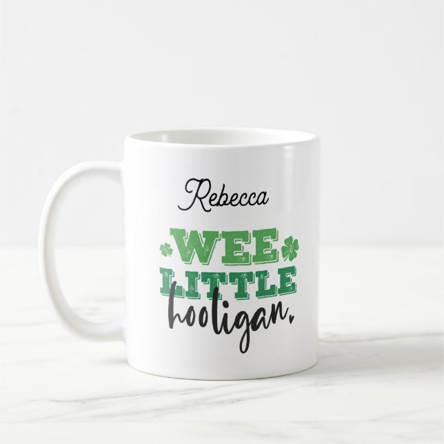 Mug Wee Little Hooligan | Fête de la Saint-Patrick cus (Gauche)