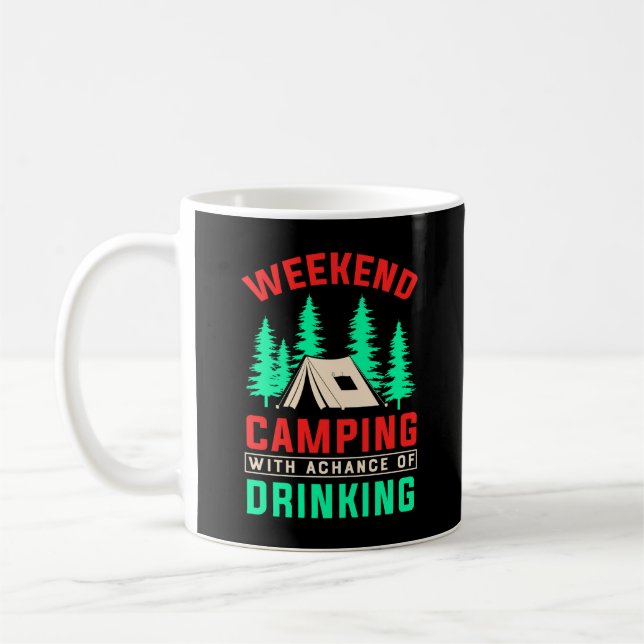Mug Week-end Camping avec une chance de boire-43675 (Gauche)