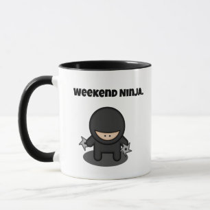 Mug Weekend Ninja Drôle mignon Japon Dessin