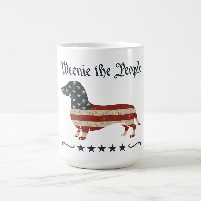 Mug Weenie Le Peuple Dachshund 4 juillet (Centre)