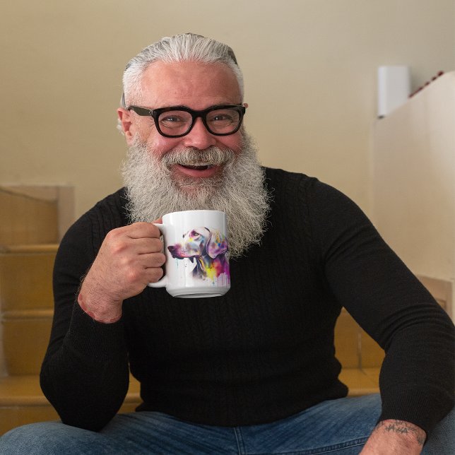 Mug Weimaraner coloré chien animal de compagnie café M (Weimaraner Dog Coffee Mug)