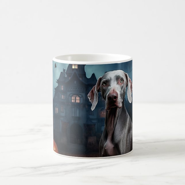 Mug Weimaraner Halloween Épouvantable (Centre)