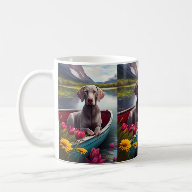 Mug Weimaraner sur une pédale : une aventure Pittoresq (Gauche)