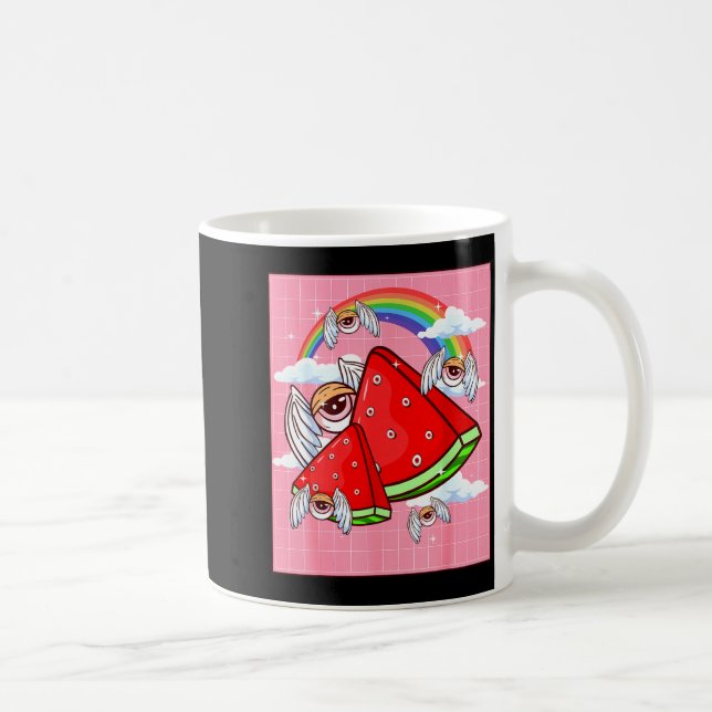 Mug Weirore Aesthetic Kawaii Watermelon Eyes Winged Ey (Droite)