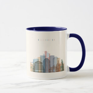 Mug Wellington (Nouvelle-Zélande) Ville Skyline