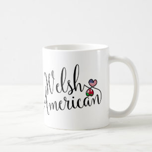Mug Welsh American Entwins Hearts