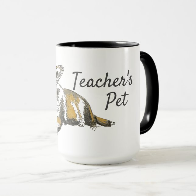 Mug Welsh Pembroke Corgi Original Art Teachers Animaux (Devant droit)