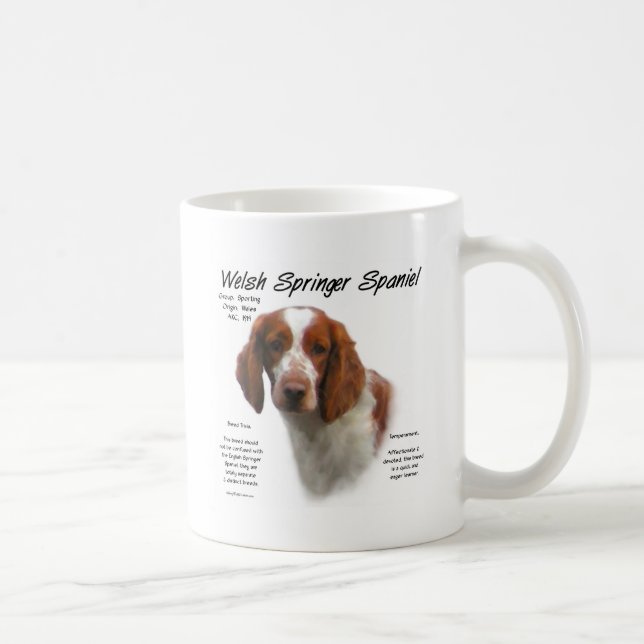 Mug Welsh Springer espagnol histoire design (Droite)