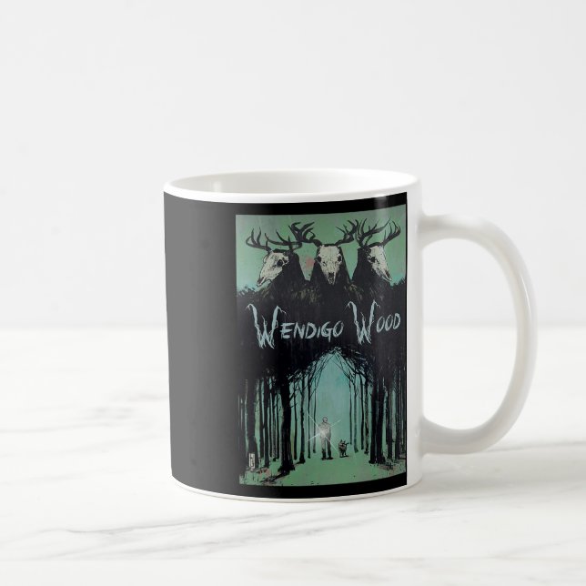 Mug Wendigo Fantôme De La Forêt Cryptid Wendigo Bois (Droite)