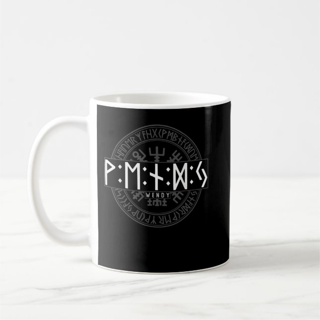 Mug Wendy in Futhark Viking Runes (Gauche)