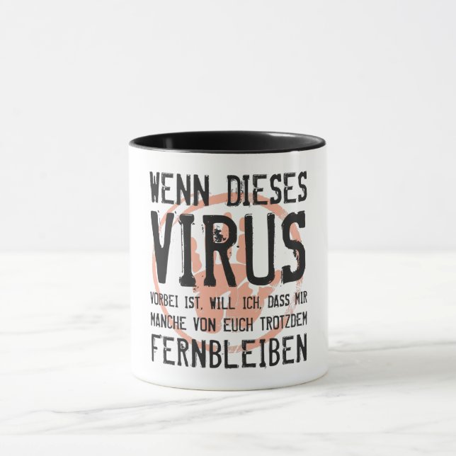 Mug Wenn dieses Virus vorbei ist. Fin du coronavirus (Centre)