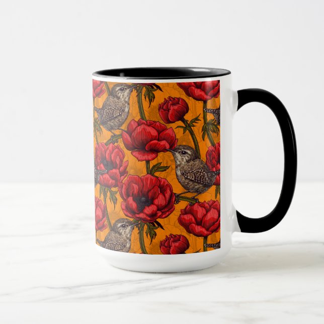 Mug Wens dans un jardin d'anémones rouges (Droite)