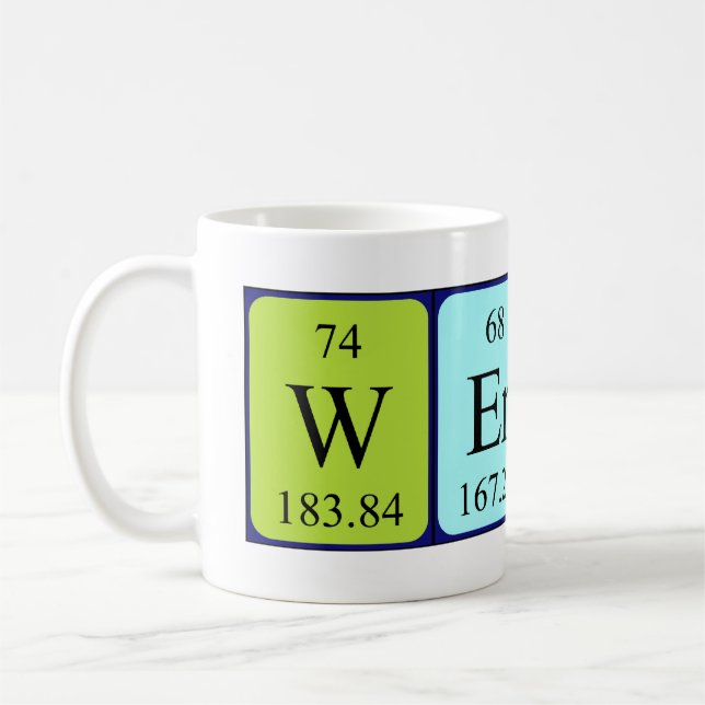 Mug Werner nom de table périodique (Gauche)
