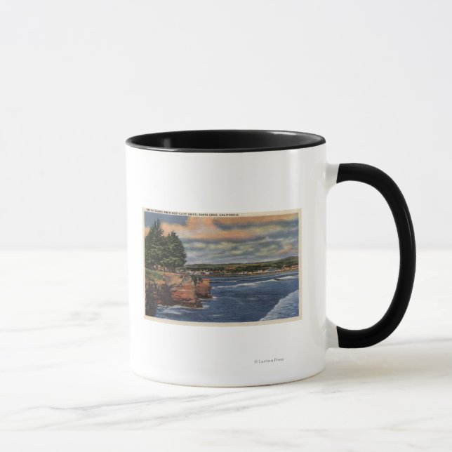 Mug West Cliff Drive Vue sur Pier et Casino (Droite)