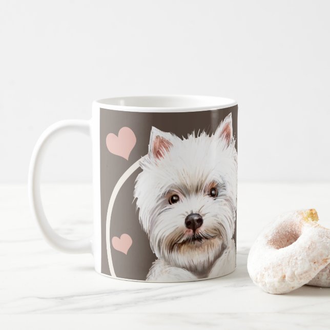 Mug West Highland Terrier Dog Chaque Snack Que Vous Fa (Avec donut)
