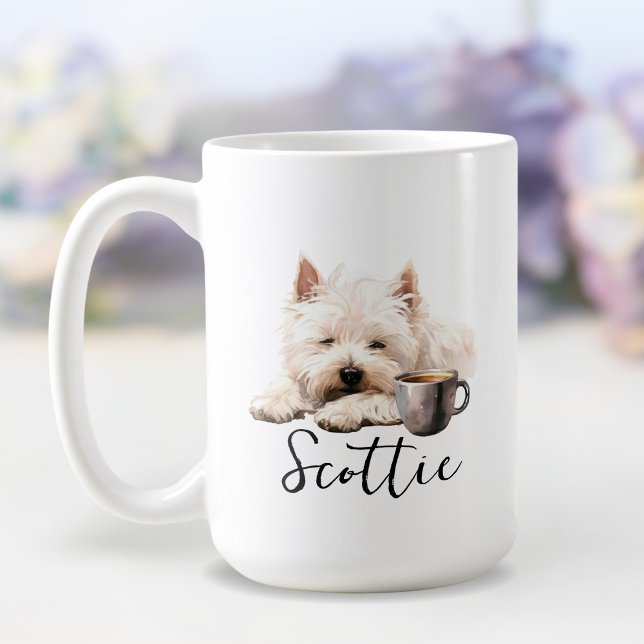 Mug West Highland Terrier et café chien avec attitude (Créateur téléchargé)