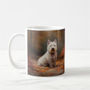Mug West Highland White Terrier à l'automne Leaves aut