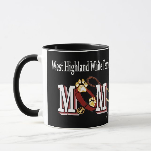 Mug West Highland White Terrier Cadeaux Maman (Gauche)