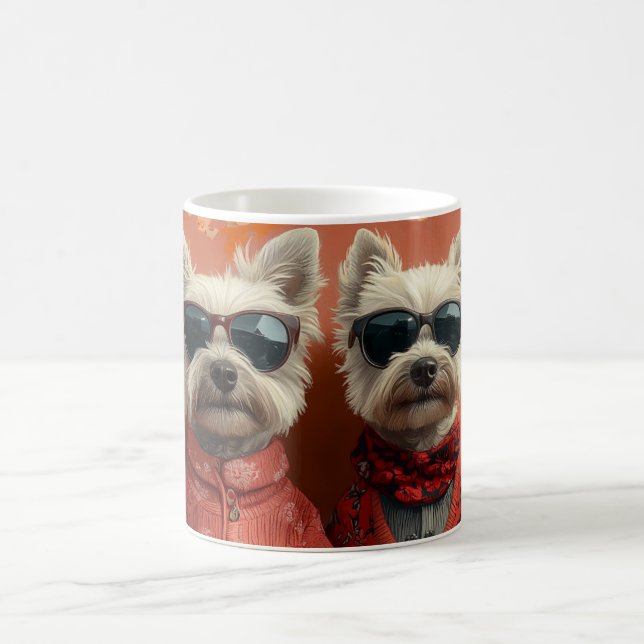 Mug West Highland White Terrier Coeur Saint-Valentin (Centre)