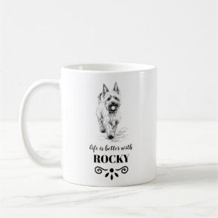 Mug West-Highland-White-Terrier Nom personnalisé du ch