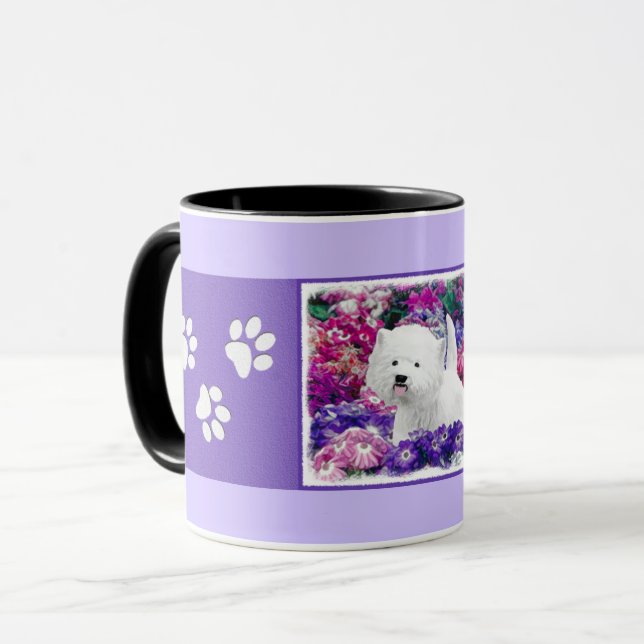 Mug West Highland White Terrier Peinture Chien Art (Devant gauche)
