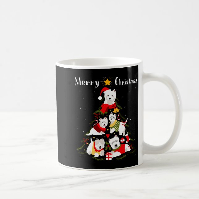 Mug West Highland White Terrier Westie Christmas Tree  (Droite)