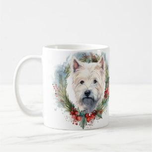 Mug West Highland White Terrier Wire de Noël