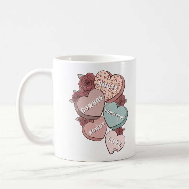 Mug Western Country Saint Valentin Coeurs (Gauche)