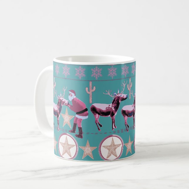 Mug Western Donkey Christmas Gingerbread Texas Star (Devant gauche)