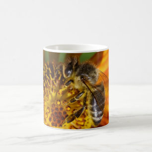 Mug Western Honey Bee Macro photo