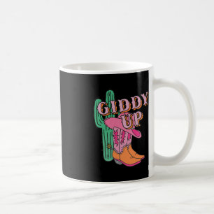 Mug Western Texas Giddy Up Cowboy Boots Cactus