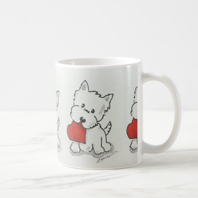 Mug Westie avec le coeur (Droite)