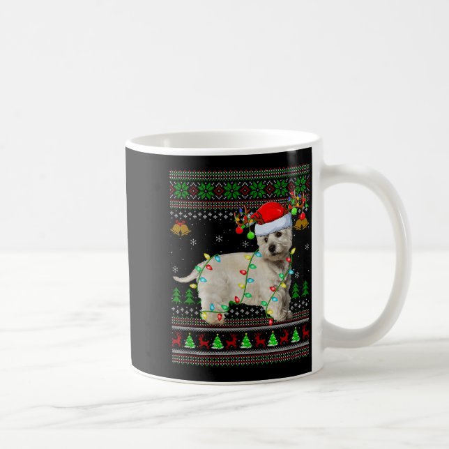 Mug Westie Dog West Highland Terrier Ugly Christmas Sw (Droite)