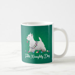 Mug Westie ou West Highland Terrier Feliz Naughty Dog