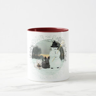 Mug Westie & Scottie Construire un Snowman