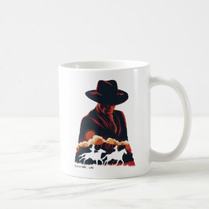 Mug Westworld   Homme en Silhouette du désert noir