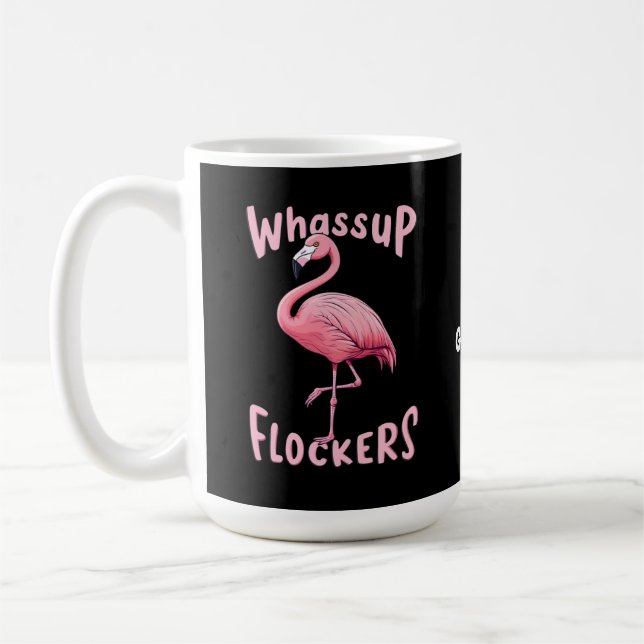 Mug Whassup Flockers Flamant rose Conception d'un flam (Gauche)