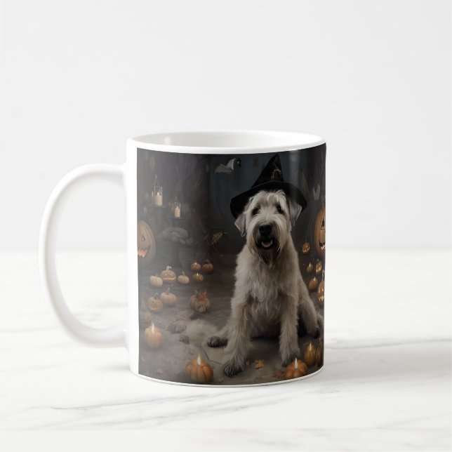 Mug Wheaten Terrier Citrouille Halloween effroi (Gauche)