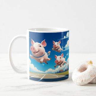 Mug When Pigs Fly Funny Winged Pigs