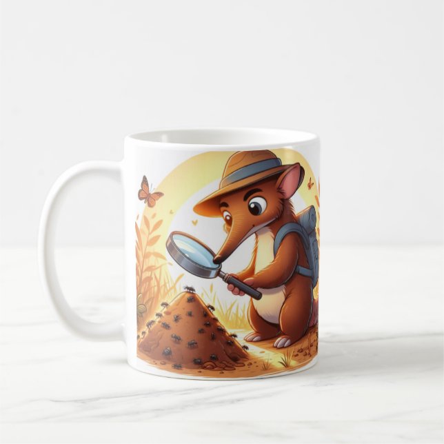 Mug Whimsical Aardvark pour Amoureux des animaux (Gauche)