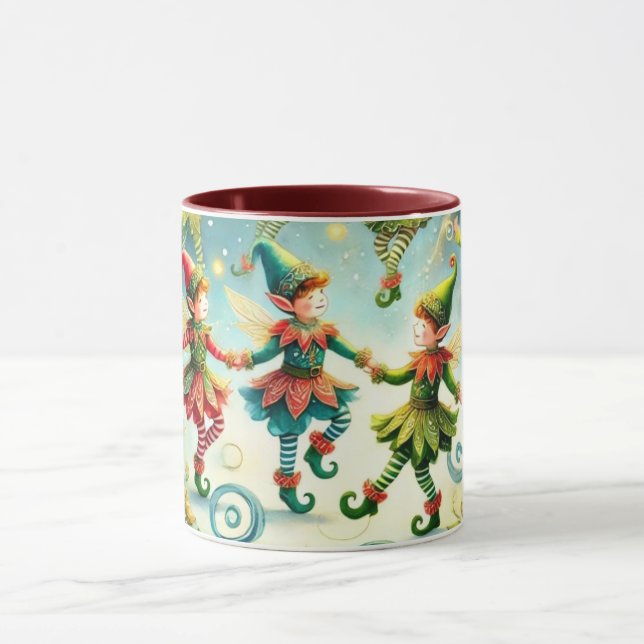 Mug Whimsical Dancing Elves (Centre)