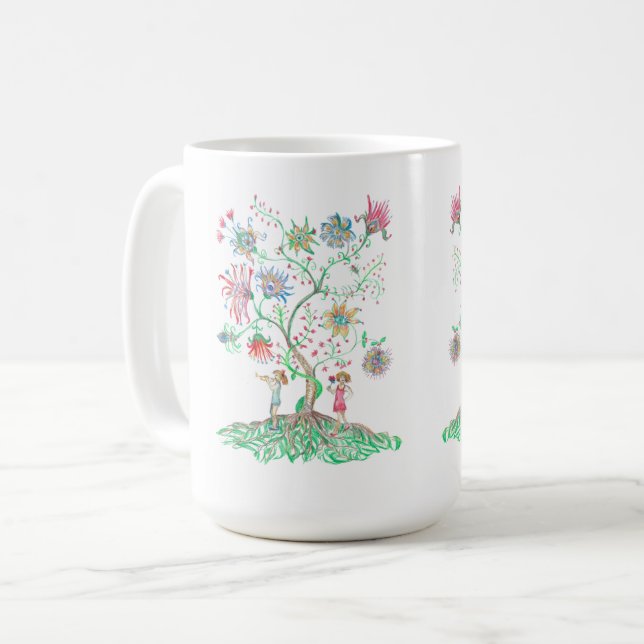 Mug Whimsical Floral Tree  (Devant gauche)