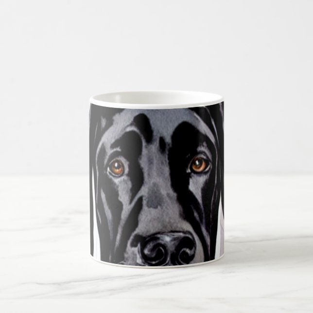 Mug Whimsical Funky Noir Grande Danse Vous Regardant (Centre)