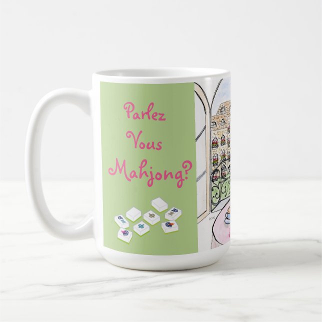 Mug Whimsical Paris and Eiffel Tower MAHJONG (Gauche)